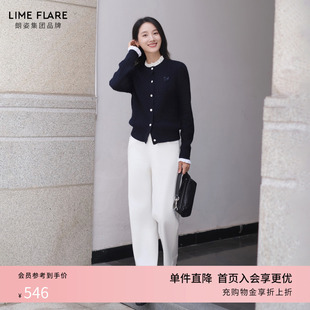 子本白色中腰宽松25冬新款 莱茵商场同款 秋冬直筒九分牛仔裤