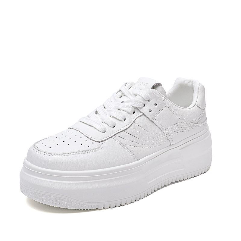 阿比让时尚牛皮百搭舒适轻便休闲小白鞋jjx1317