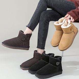 阿比让牛皮男女款 雪地靴XDX2003 保暖百搭舒适防滑加绒加厚时尚