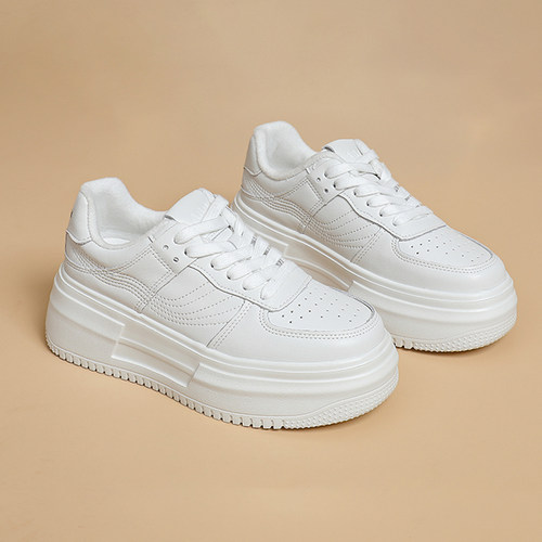 【英·为你】阿比让牛皮单里/绒里轻便百搭时尚增高舒适小白鞋