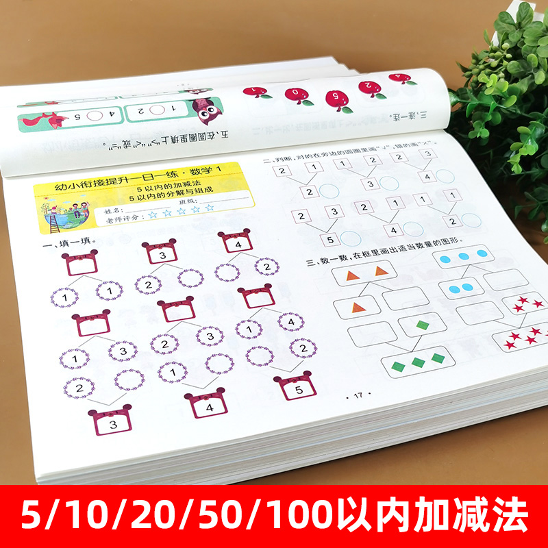 儿童数学练习册幼小衔接一日一练