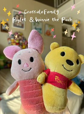 噗噗熊小熊维尼皮杰猪piglet毛绒手偶儿童ittybittys玩偶安抚公仔