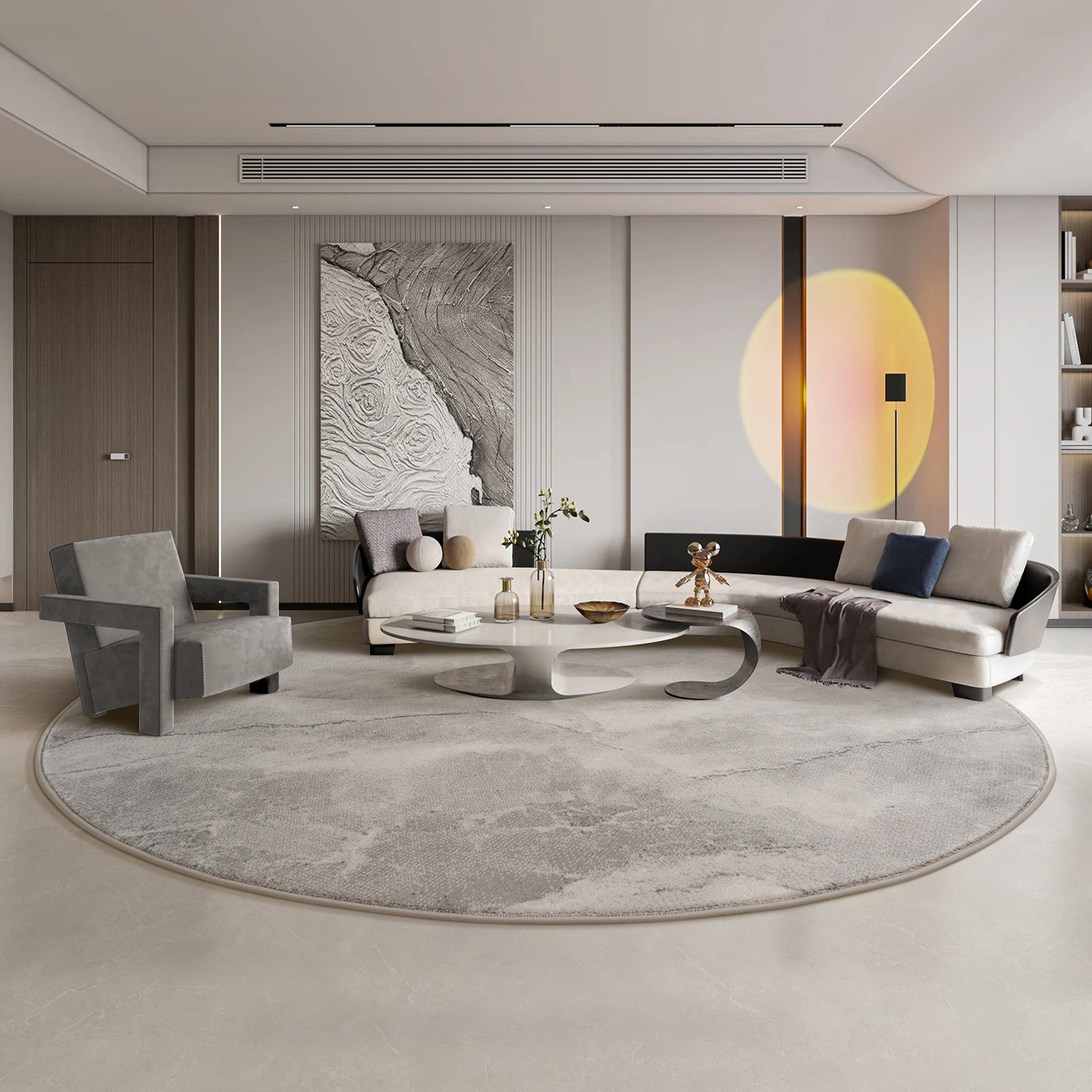 2025款家用客厅简约轻奢圆形地毯