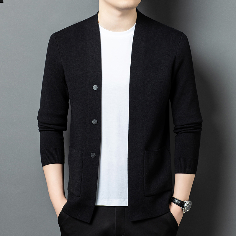 恒源祥春秋季加厚开衫针织衫