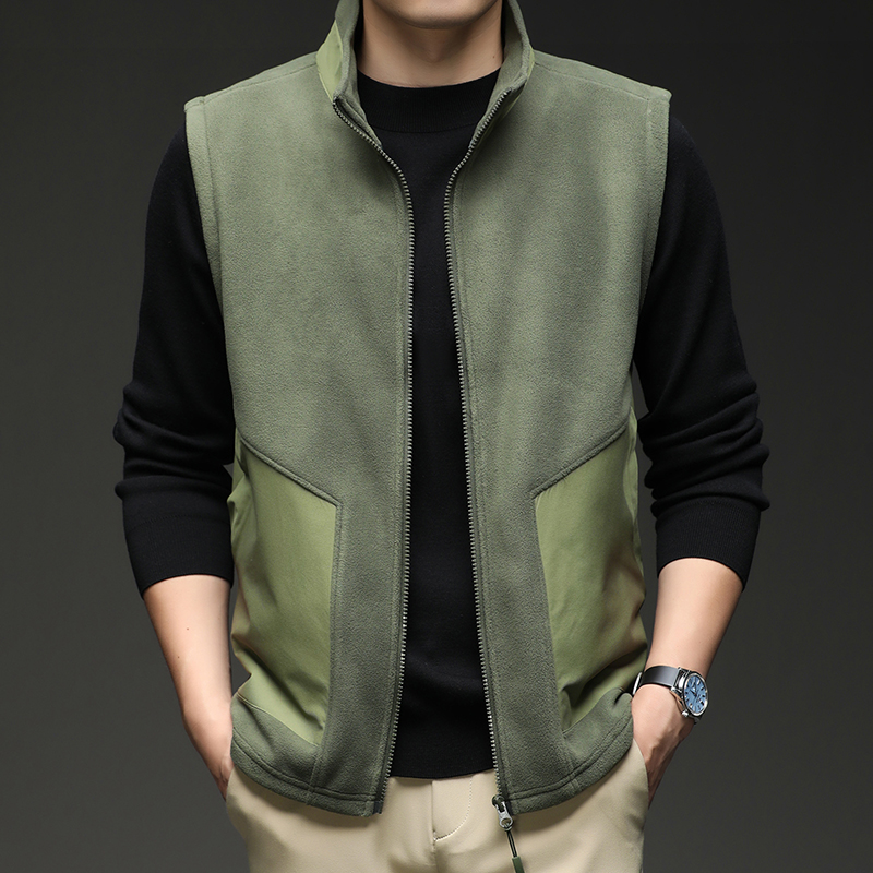 恒源祥秋冬季双面奥粒绒拉链马甲