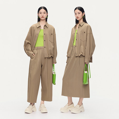 【轻松套装】AUM噢姆秋季吸湿速干面料外套裤子半身裙