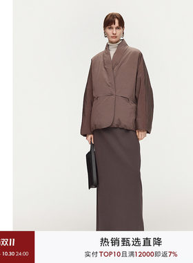 【商场同款】AUM噢姆2026年春季新款新中式立领连袖鹅绒羽绒服女