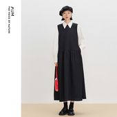 商场同款 AUM噢姆2025年春季 新款 立体菱形格肌理无袖 娃娃裙女