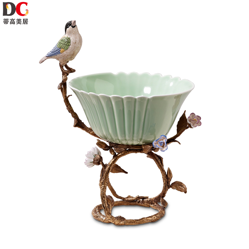 蒂高美居奢华家居果盘欧式陶瓷