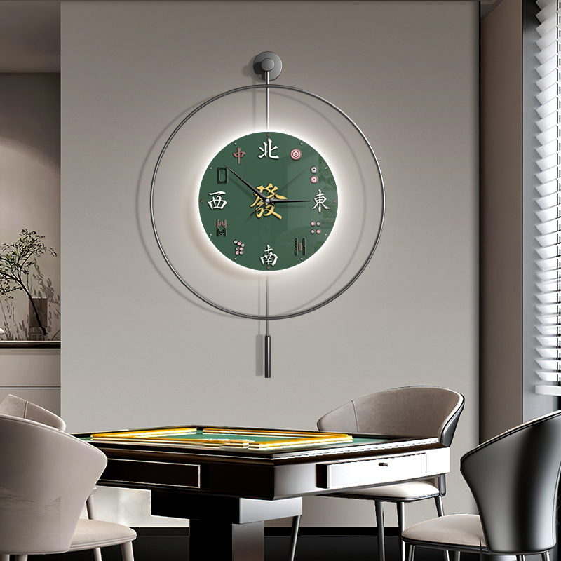 西班牙极简钟表客厅创意挂钟现代简约时尚麻将房时钟餐厅高档挂钟