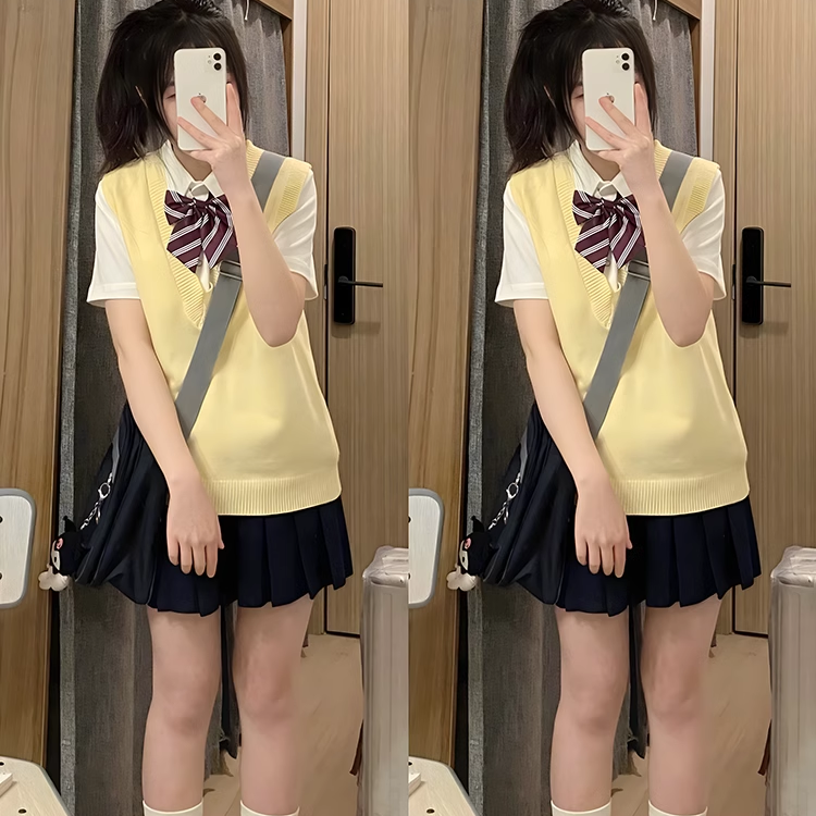 小红书爆款14色JK马甲背心女毛衣