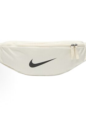 Nike 经典运动生活拉链开合 腰包男女同款情侣款椰奶白FZ7221-113