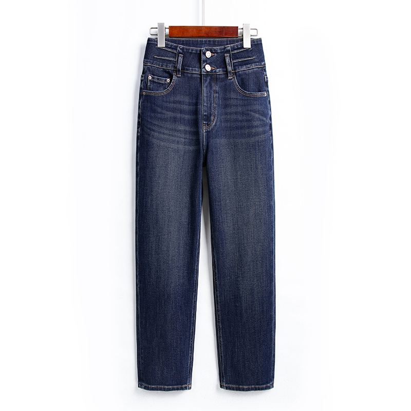 直筒牛仔裤女小个子法棍烟管裤