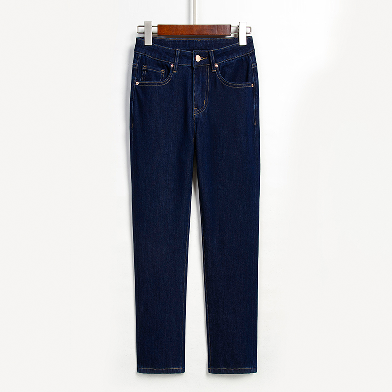 直筒牛仔裤女小个子法棍烟管裤