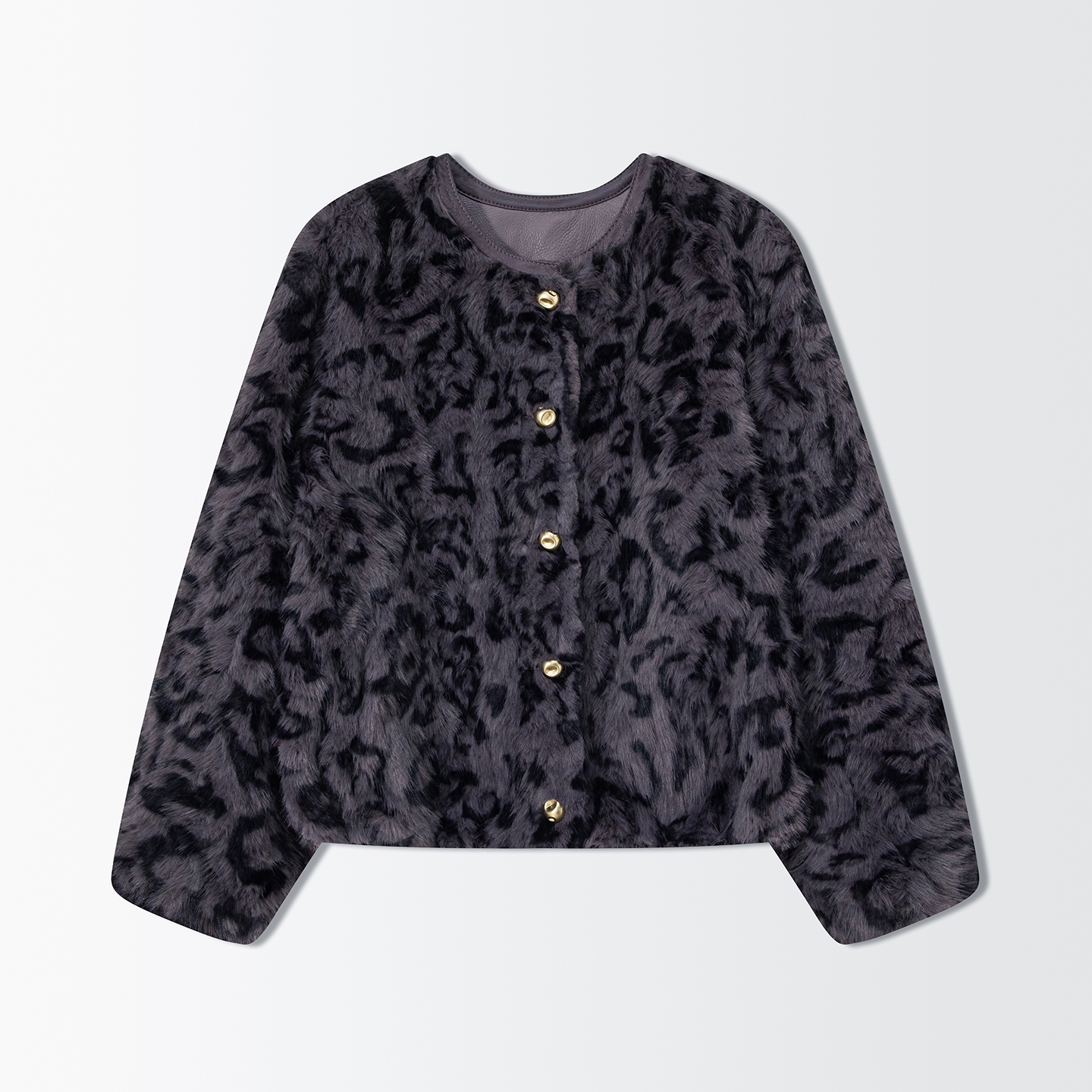 豹纹貂毛皮草外套女外套大衣