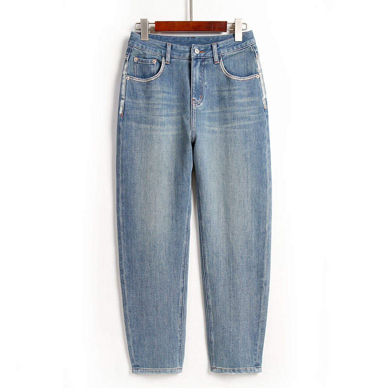 哈伦牛仔裤女老爹萝卜裤子