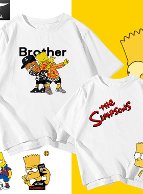 动漫辛普森一家t恤短袖男女The Simpsons半截袖衫纯棉体恤上衣服