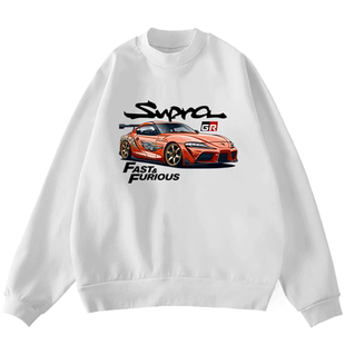 可定制supra猪扒牛魔王丰田GR汽车改装车圆领卫衣男女长袖上衣服