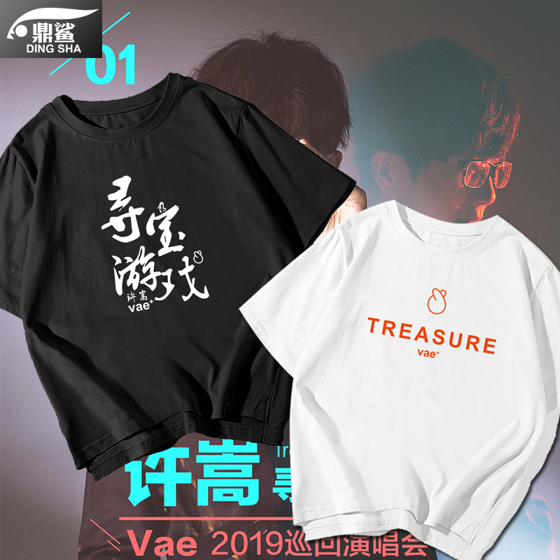 许嵩寻宝粉丝vae演唱会纪念t恤衫