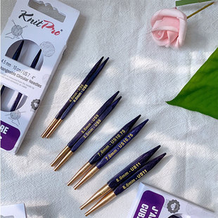 knitpro进口紫色方针针头 新品可拆卸常规针头 短针头2023新款