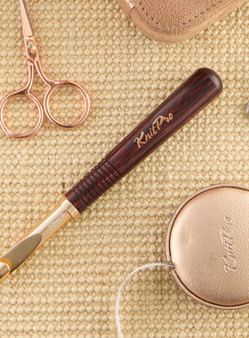 knitpro Oasis 可拆玫瑰金钩针 针头木质手柄进口钩编DIY编织工具