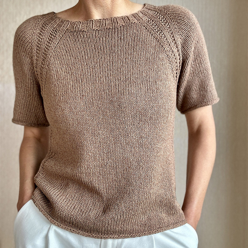 柔和tee 盛莲麻棉线DIY手工编织材料包 夏季短袖 买线送图解