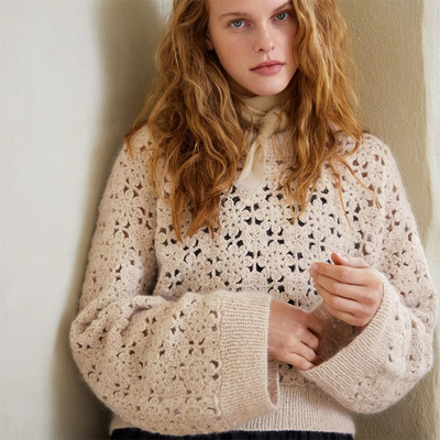 新款 挪威钩织款材料包 温柔系镂空毛衣 tynn peer gynt+细马海