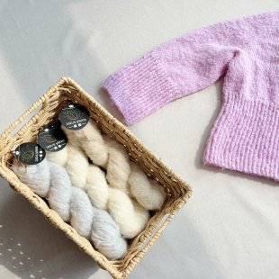 盛莲 Brushed Merino Yarn 羊毛拉毛纱秋冬线中粗手工编织线