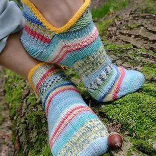 鲨鱼袜子 diy编织材料包 一团线一双袜子 opal袜子线 diy编织