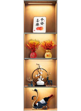 新中式家居玄关组合套装摆件