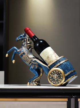 马到成功摆件红酒托酒架托置物架酒柜电视柜餐边柜装饰品创意摆件