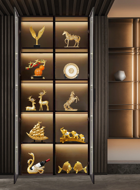 新中式办公室招财摆件客厅书房高档酒柜装饰品博古架玄关乔迁送礼