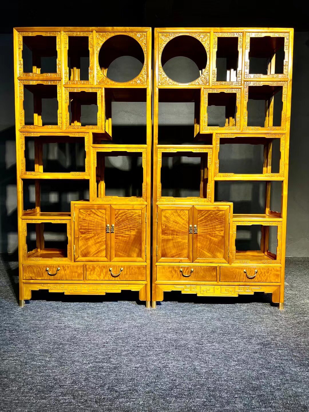 金丝楠木博古架四川小叶桢楠实木仿古中式多宝阁展示架古董收藏架