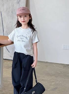 童装女童短袖夏季百搭新款韩版甜美上衣洋气女孩半袖t恤儿童夏装