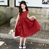 女童连衣裙百搭夏季 公主裙 女大童洋气裙童装 新款 儿童背心裙子夏装