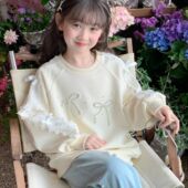 休闲圆领上衣儿童秋装 女童卫衣春秋款 小女孩秋季 洋气童装 百搭新款