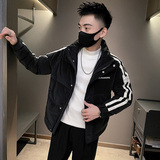 6662-P178冬季休闲立领条纹潮流男士羽绒服保暖个性外套-5控238，男装羽绒服，电商D319