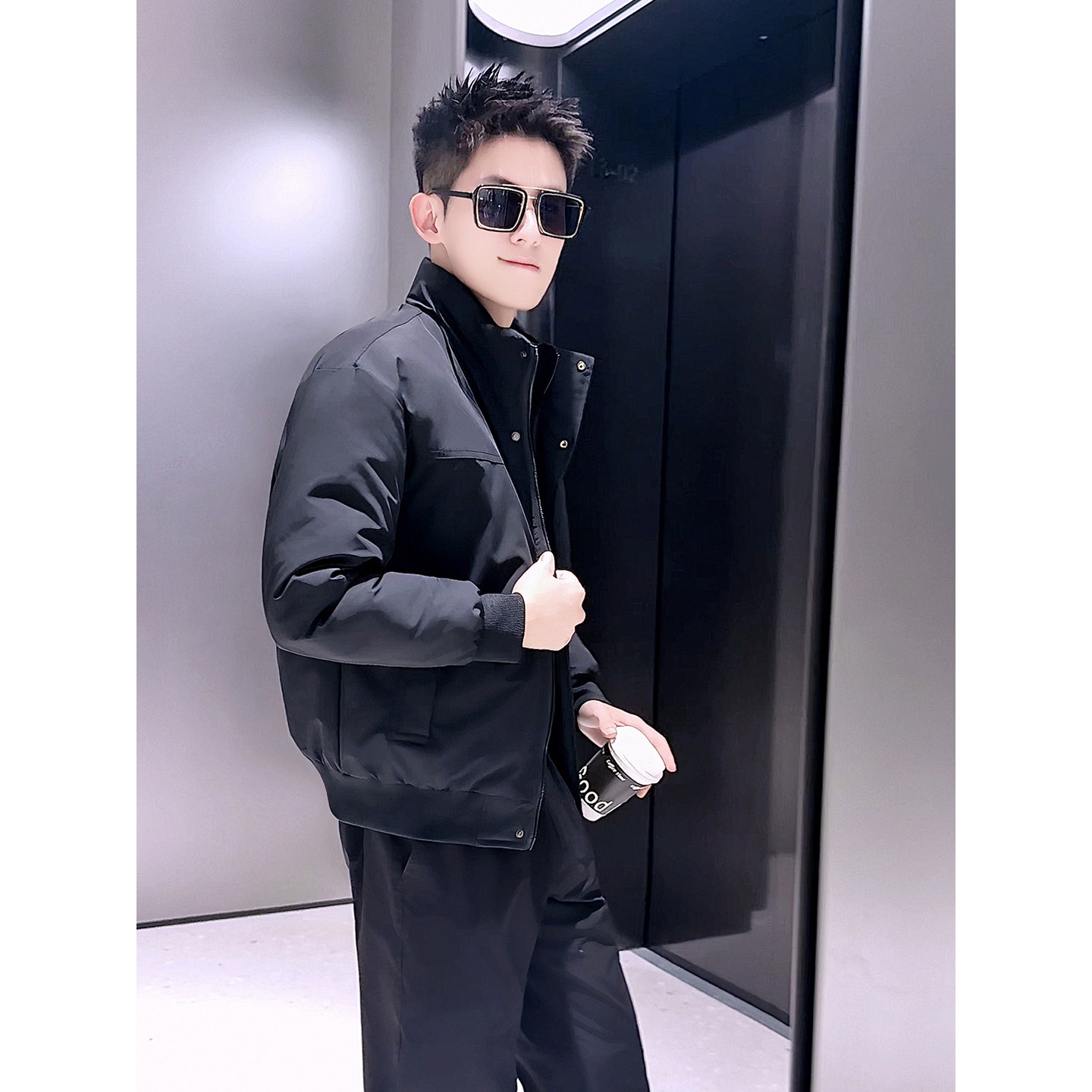 F59-P138冬季新款立领修身简约保暖棉衣外套,男装棉衣,电商D319