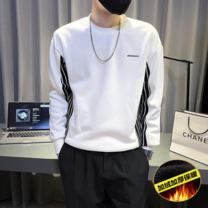 6695-P78 冬季拼接加绒加厚潮男卫衣-2 控108图片