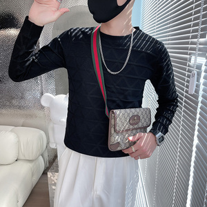 6617-特P59 秋冬季毛衣男长袖圆领打底衫内搭冬装针织衫-2 控89图片