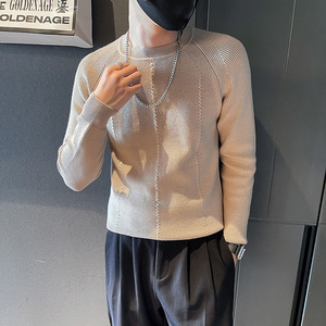 6640-特P69 秋冬纯色条纹打底衫长袖体恤毛衣男内搭针织衫-6 控99图片