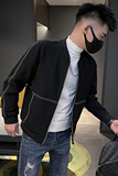 6584-P88秋季新款明线夹克工装青年休闲棒球领外套男-1控118，男装夹克，电商D319
