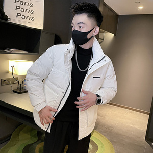 6670-P155男款冬季纯色服羽绒百搭潮流保暖外套控205
