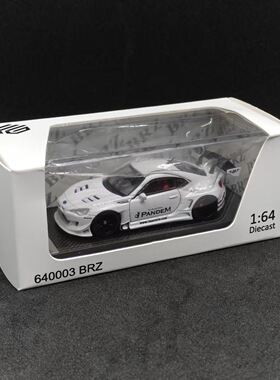 新品FG1：64斯巴鲁BRZ合金汽车模型玩具摆件双开门带亚克力收藏盒