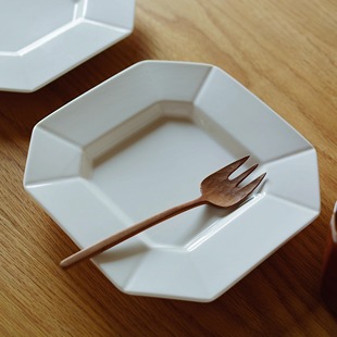 甜品盘 收集时光 陶瓷中餐菜盘 say多边方台盘 早餐白盘 Camus