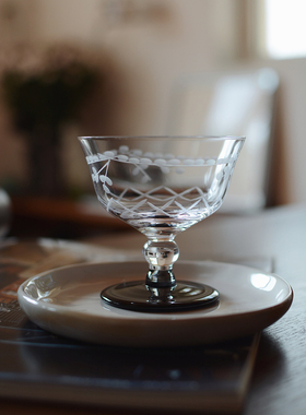 收集时光 Camus say手刻樱桃库珀杯 人工水晶手工酒杯 果汁杯