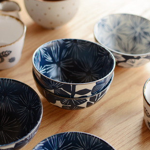 陶瓷大小碗 say白蓝系列 米饭碗 汤碗拌面碗 收集时光 包邮 Camus