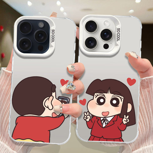 卡通iphone17pro适用苹果16情侣手机壳P90华为mate70荣耀X70OPPOFindX8SP大孔VIVOY600PRO小米15红米一加ACE3