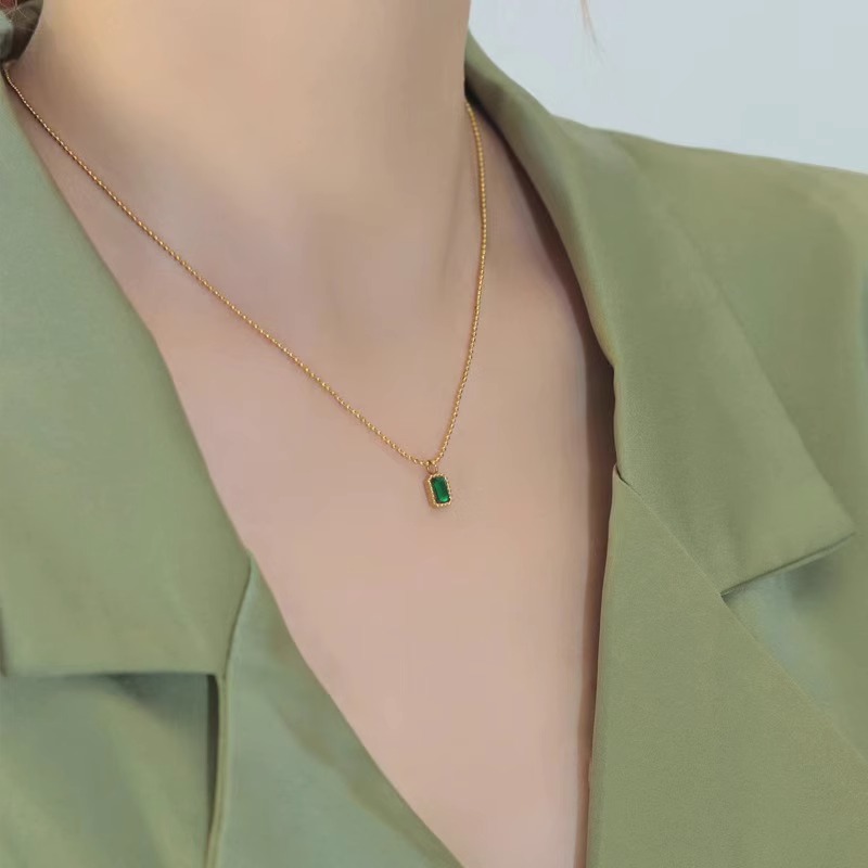 钛钢钛钢锁骨链情侣原创设计