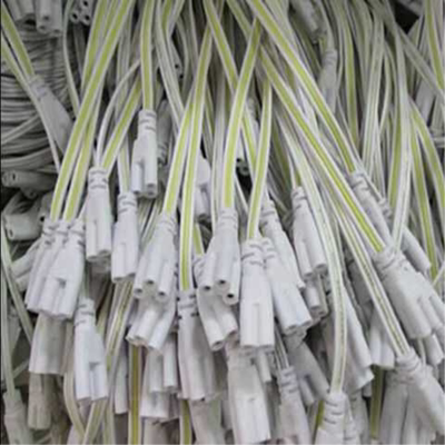 LED支架T5/T8一体化支架灯管连接线转角串联单双头两孔三孔接头线